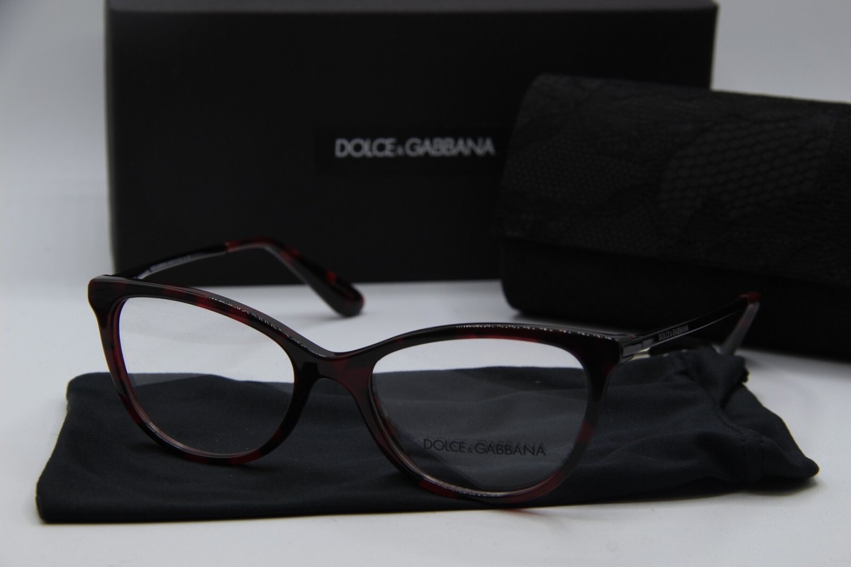 NEW DOLCE GABBANA DG 3258 2889 RED HAVANA AUTHENTIC FRAMES