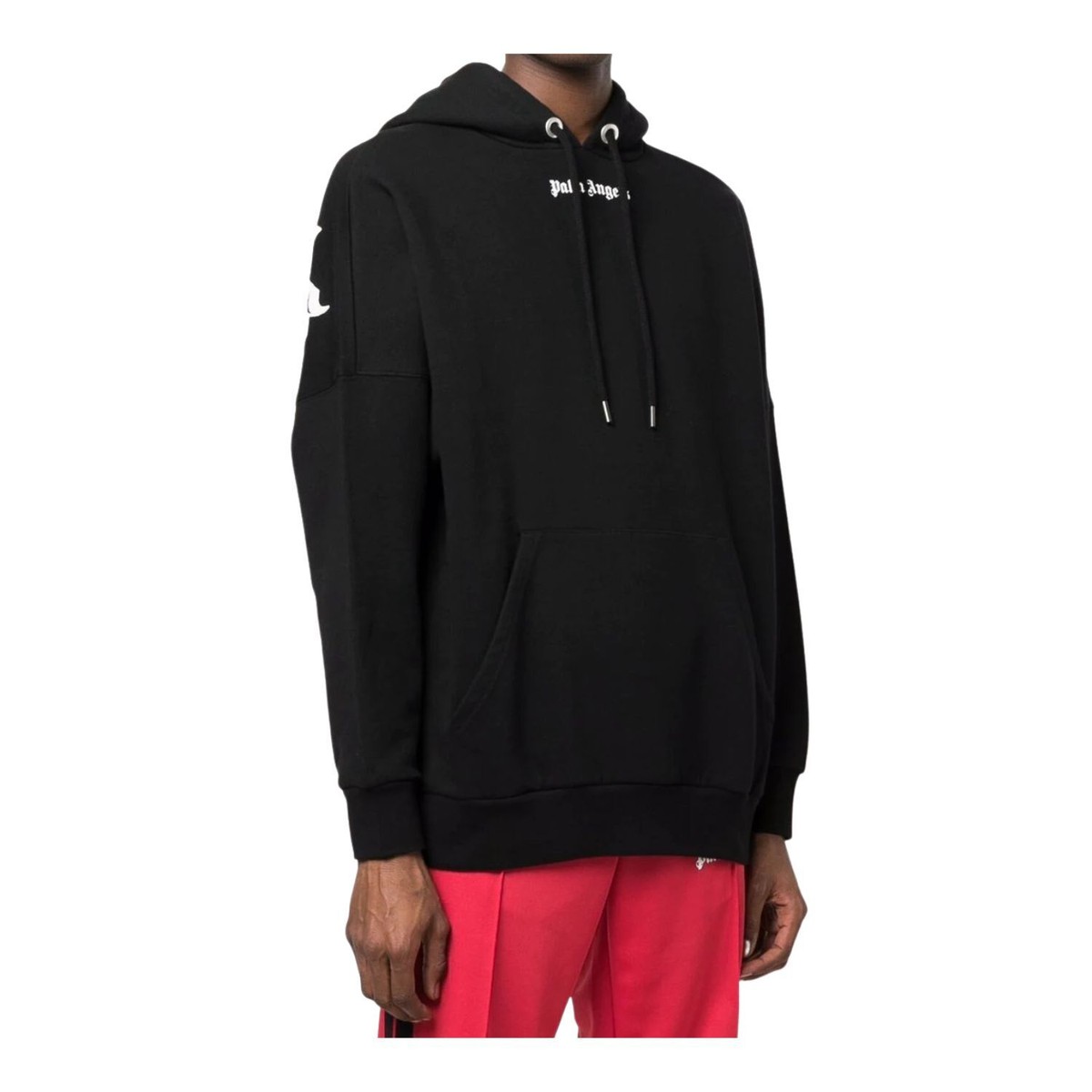 ★Palm Angels★ Logo Hoodie Black White PMBB036C99FLE0011001 Palm Angels Logo Hoodie Black/White Men's - FW22 - US