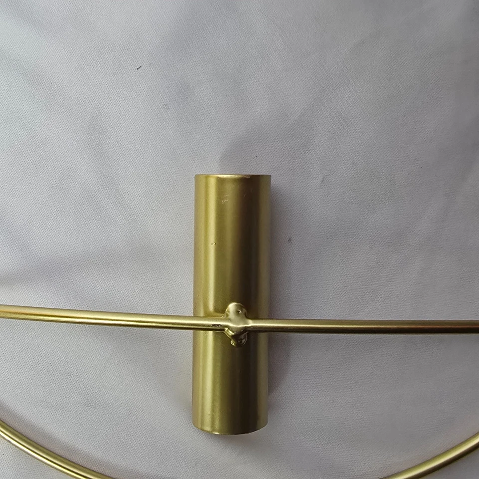 Geometric Metal Wall Candle Holder Sconce - Modern Nordic Style - Gold Finish - Image 2 of 4