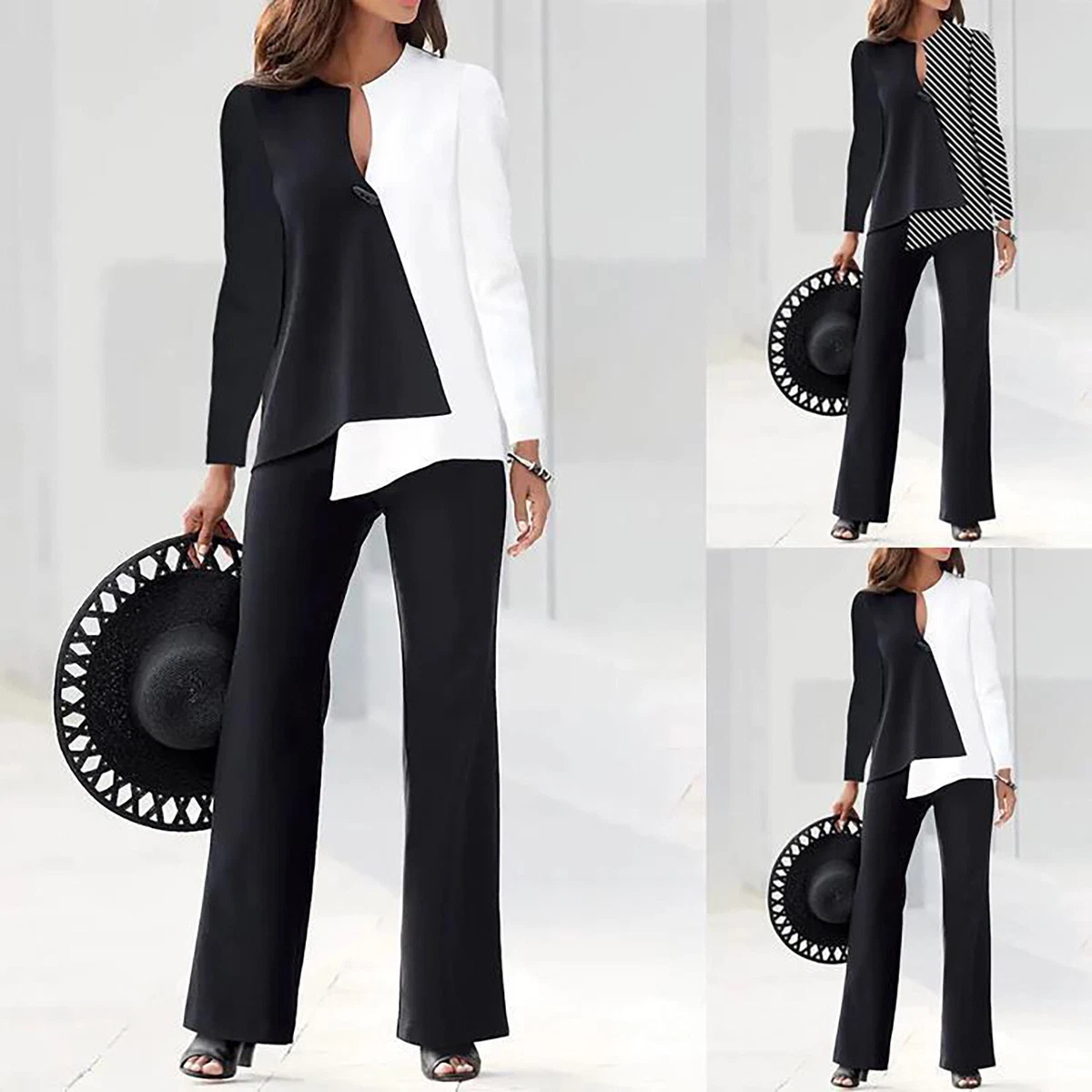 Casual Women 2 Piece for Mother of The Bride Plus Size Outfits Long Pant  Suit