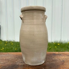Antique 3 Gallon Hermann Milwaukee Stoneware Salt Glaze Butter Churn