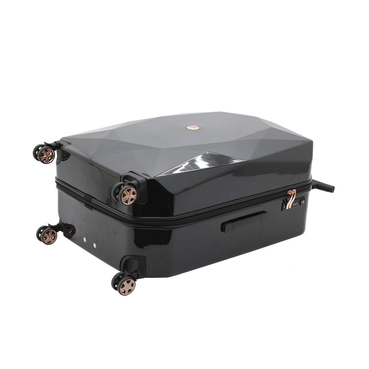 kensie Women's Gemstone Luggage, Black, Piece Set (28