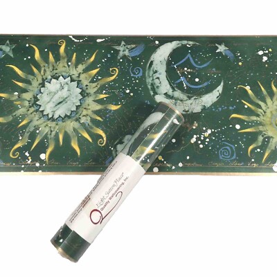 Wallpaper Border Green Gold Astrology Celestial Zodiac Moon Sun Star