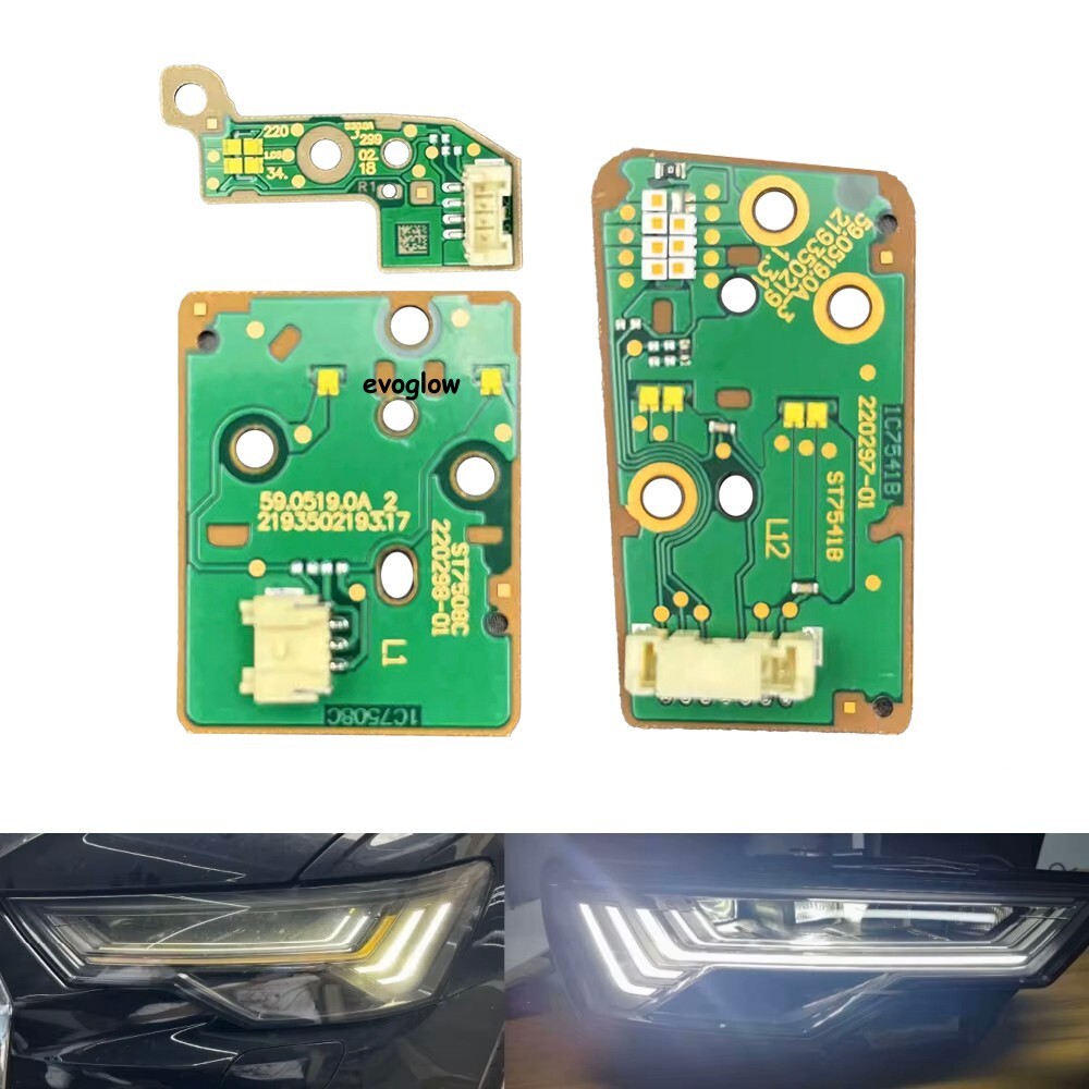 Right White DRL LED Turn signal Light Board For Audi A6 C8 matrix