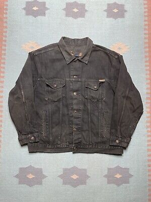 Vintage dickies trucker jacket black denim chore coat Vintage dickies trucker jacket black denim chore coat