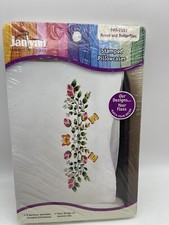 Janlynn Stamped Embroidery Pillowcase Pair Kit Roses  Butterflies 999-7157