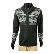 Urban Pipeline Men's Black Knitting Jacket, Medium