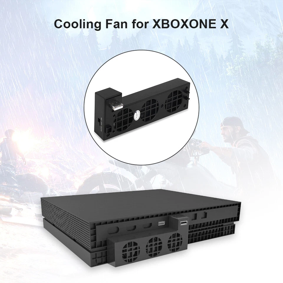Game Console Temperature Control USB Cooling Fans 3 Fans Cooler for Xbox One X - Image 4 of 4