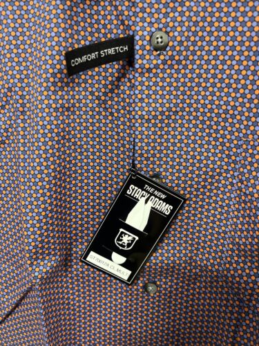 Stacy Adams Men’s M 15 1/2-34/35 Long Sleeve Dress Shirt Geometric Print - New - Picture 5 of 15