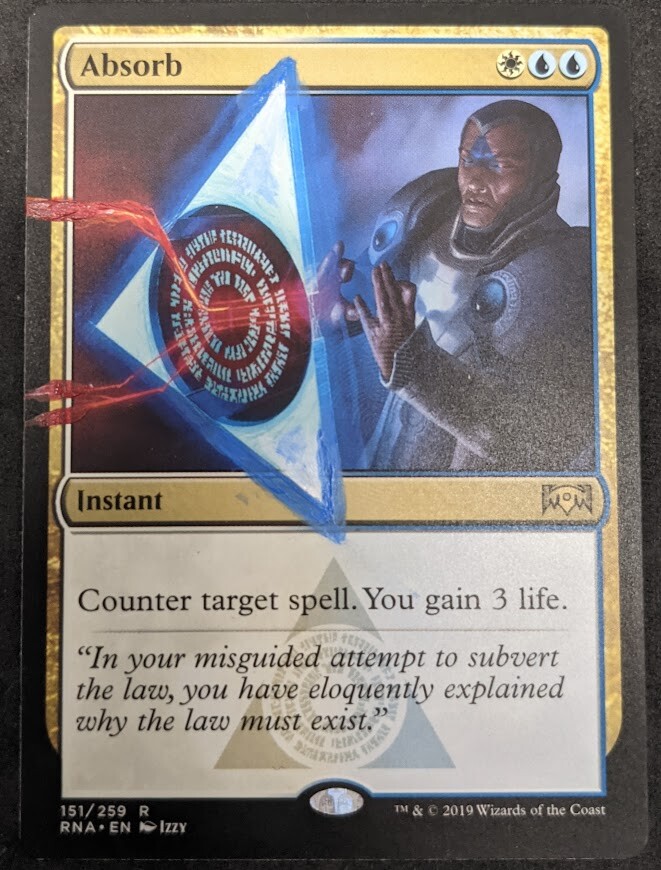 Absorb - MTG Magic the Gathering - Ravnica Allegiance - Altered