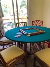 GREEN poker table cover in Speed lite fits - 48" round table (PAD + BAG).fs