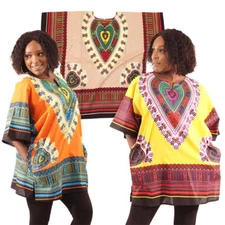 African Heart style Dashiki Unisex Free Size tribal boho ethnic