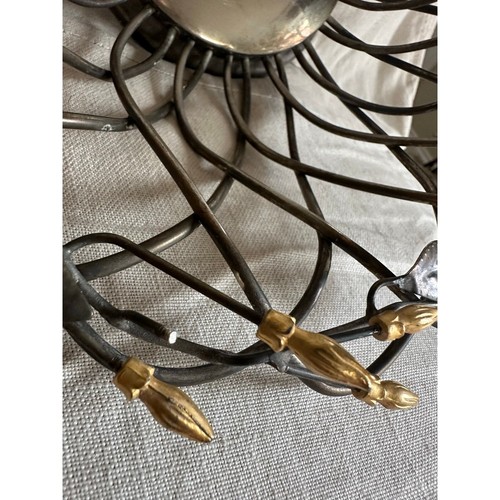 Vintage GODINGER Silver Plated Metal fruit Basket gold Flowers Leaves Vine 12” - Picture 13 of 22