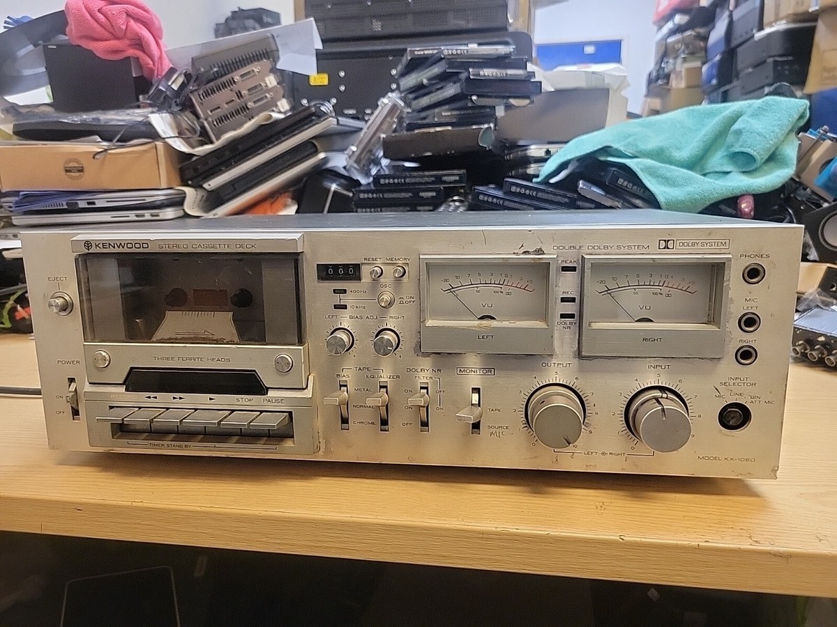 Kenwood KX-1060 3 Head Cassette Deck w/ Dolby - 100% Untested