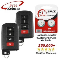 2x Remote Smart 4btn Key Fob For Toyota (HYQ14FBA 0020)