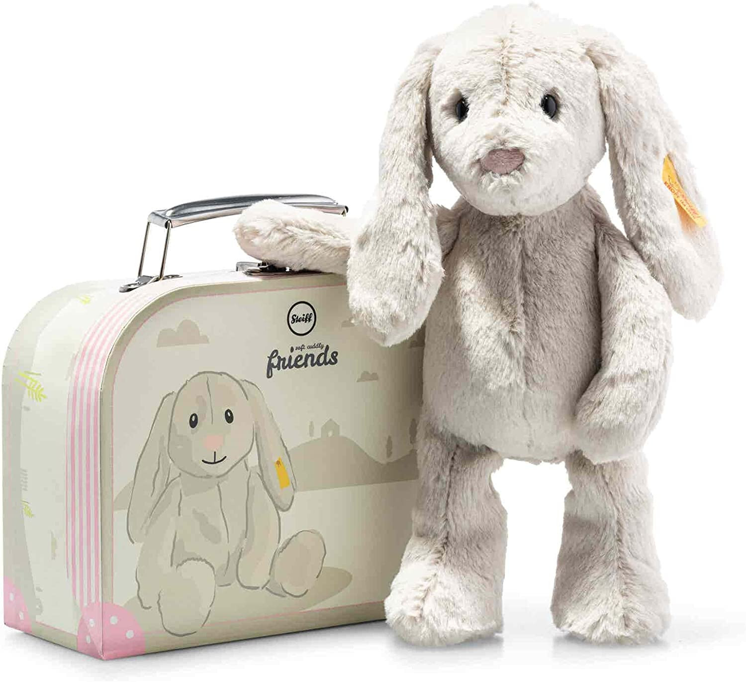 Steiff 080968 Cuddly Toy Hoppie in Suitcase, from Birth