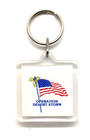 Vintage Operation Desert Storm USA Flag Iraq Keychain Keyring — photo 1