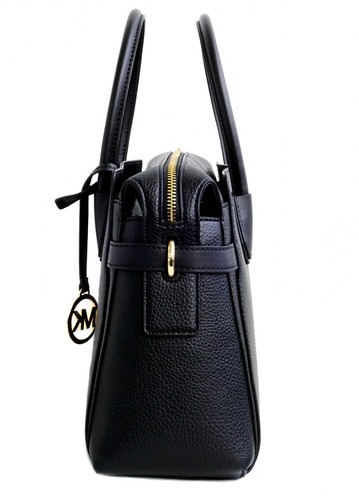 Michael Kors sac à main pour femmes bag Mercer Belted MD sacoche cuir noir neuf - Photo 10 sur 15