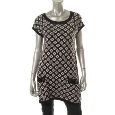 NEW NWT Macy's Style & Co Tunic Dress Sweater 4 COLORS Jacquard Pattern Knit  | eBay