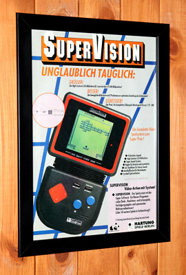 Supervision Handheld game console Vintage Promo Small Poster / Ad Page Framed