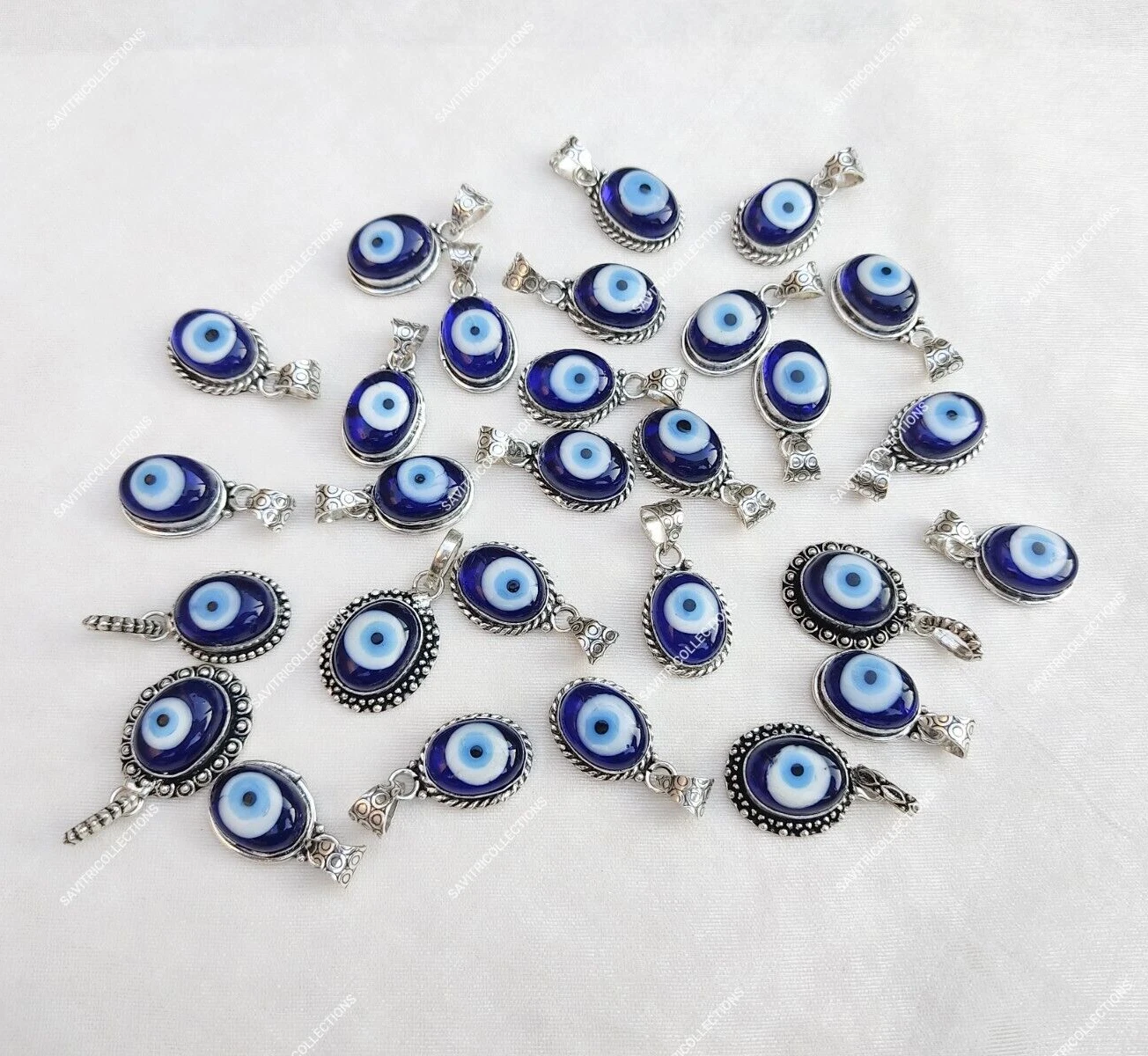 VETEMENTS Lotto di orecchini malocchio placcati argento sterling 925 all'ingrosso fatti a mano