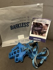 Muzzle Barkless Soft Breathable Basket Silicone Dog Size 1 Color Blue NEW