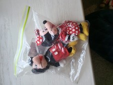 Disney Plush Mickey And Minnie Mouse Set bean bag The Disney Store w/tags
