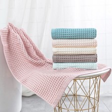 High Quality Cotton Waffle Bath Towels For Adult Soft Absorbent Towel