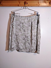 Calvin Klein Women's Green Sz 18 Skirt Silk Floral Pattern Designer Wrap