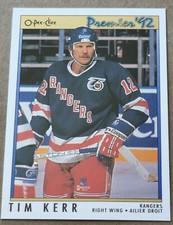 1991-92 O-Pee-Chee Premier Tim Kerr New York Rangers #83