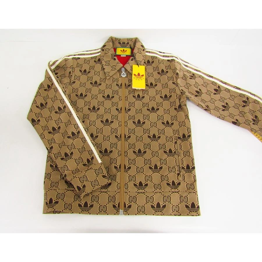 Gucci ×  GG柄トレフォイル フードジップアップジャケット GUCCI x Adidas GG Trefoil Zip Track Jacket Brown Men's Size M Used