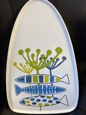 Sagaform Design By Bjork-Forth Snack Plate Green Blue White Fish Herring MCM