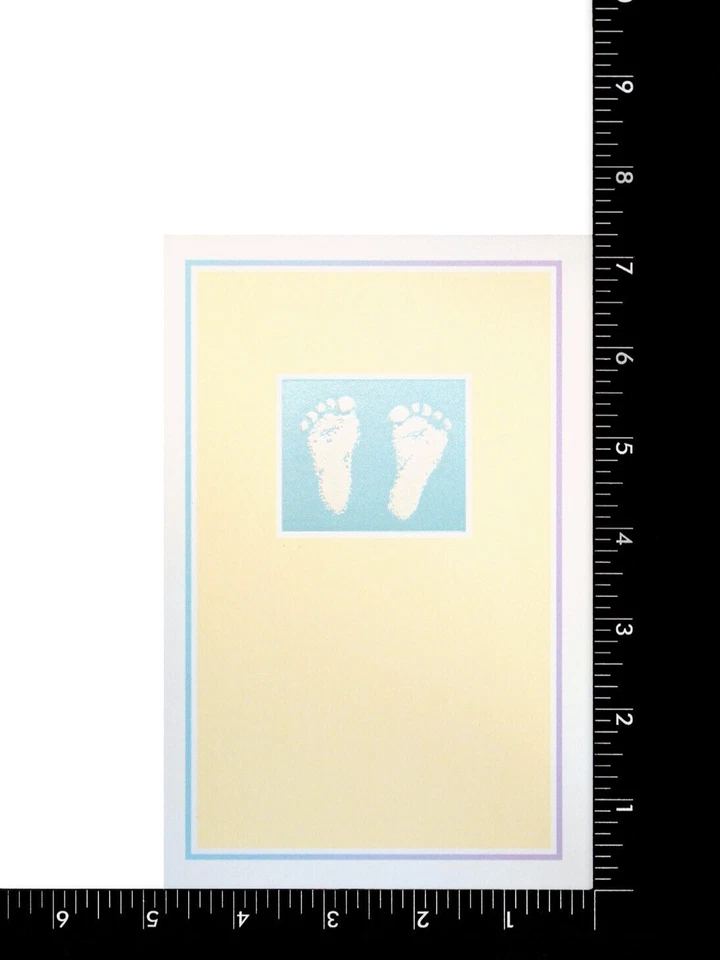 Simple NEW BABY Blank Card, Embossed Feet by American Greetings + Envelope - Image 3 of 4