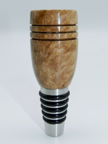 Tappo bottiglia whisky o vino in legno satinato di Ceylon fatto a mano. Fa un ottimo regalo! #24 - Foto 4 di 11