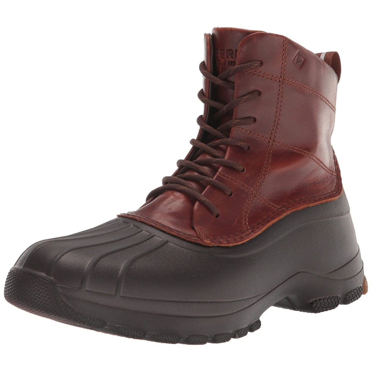 ? Sperry Duck Boot Sz 12 Float Lined Leather Waterproof Lace-up Brown/Burgundy Saltwater™ Duck Lug Boot Dark brown | Sperry main image 2