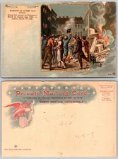 Boston Burning Stamp Act Crowd Fire Postcard