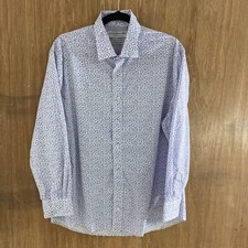Nick Graham Shirt Large Mens Everywhere Stretch Modern Fit Purple Flower