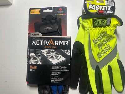 2 Pair Work Gloves Answll ActivArmr & Mechanix Fastfit Large L