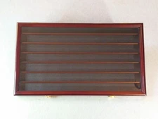 N Scale Train Display Case - 7 Shelves 28" x 16" Wood w/ Two Keys ~ TS