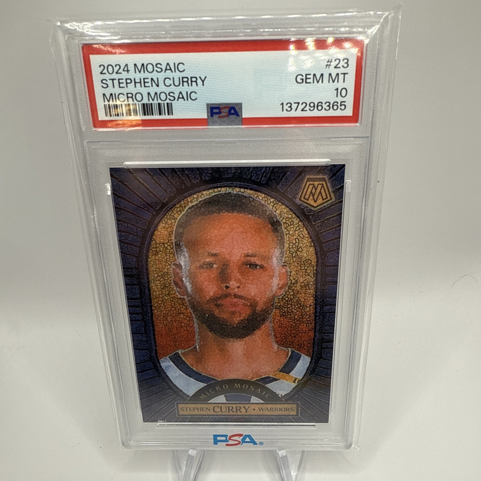2024 PANINI MOSAIC MICRO MOSAIC #23 STEPHEN CURRY PSA 10
