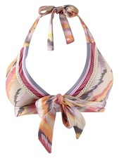 Soluna Women's Tie-Front Halter Bikini Swim Top Separates Swimsuit L Capricorn 