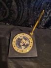 Vintage Linden World Time Clock with Pen Holder 1970's Desk organizer — photo 1