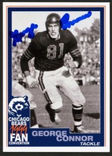 George Connor #81 signed autograph auto 1999 Chicago Bears Fan Convention Card