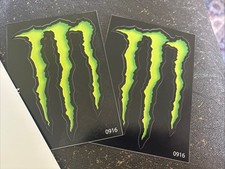 Lot Of 2 Monster Energy Drink Sticker Decals 3x4