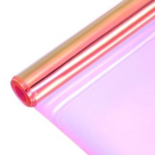 Holographic Clear Vinyl Film Holographic PVC Fabric 12"x48",Laser Dark Red