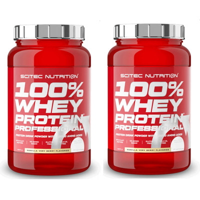 2 x Scitec Nutrition Whey Protein Professional 920 g Dose Vanille Waldfrucht