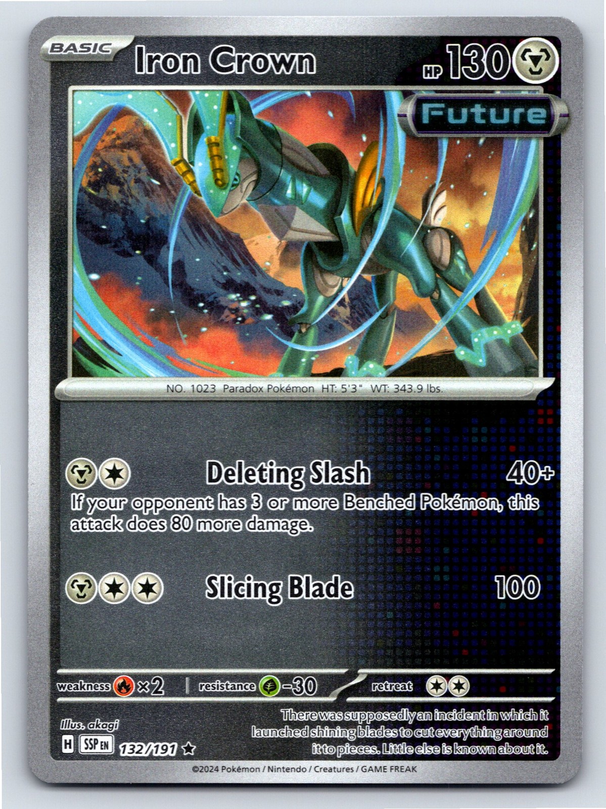 Surging Sparks - NM - Iron Crown 132/191 Reverse Holofoil US Seller