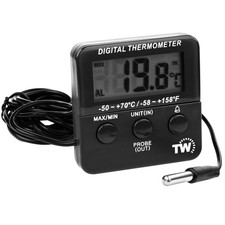 Digital Fridge Thermometer with Alarm Clock and Maximum/Min Temperature Funct...