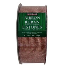 Kirkland Premium Metallic Rose Gold Mesh Wire-Edged Ribbon 2.5-inch 50 Yards