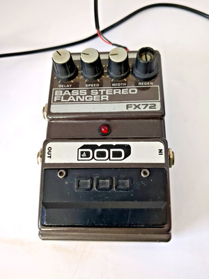 DOD Digitech FX72 Bass Stereo Analog Flanger Vintage Guitar Effect Pedal
